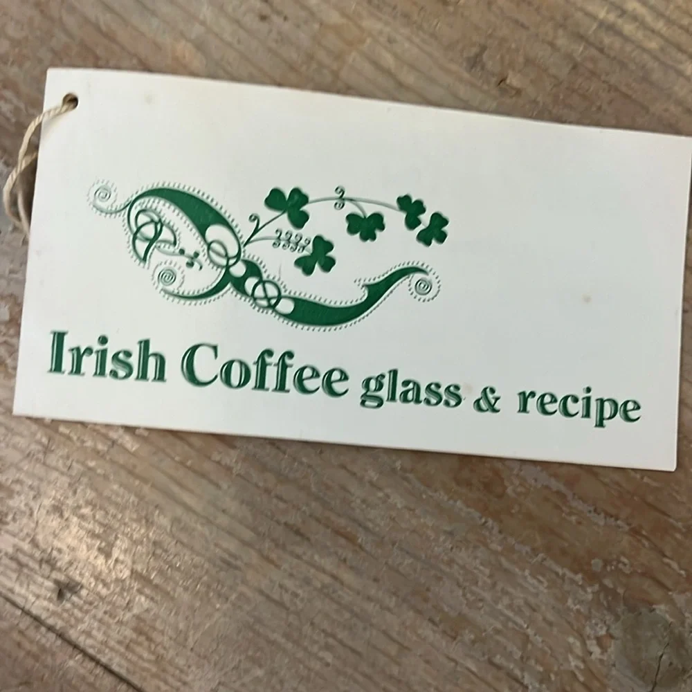 Vintage Schmid Irish Coffee Glasses & Recipe Set of 2